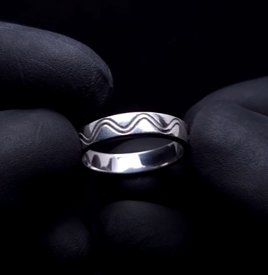 Aesthetic Wave Band Ring