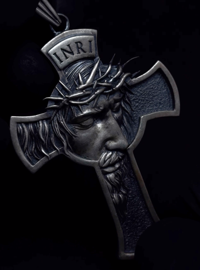 Jesus Face Cross Pendant