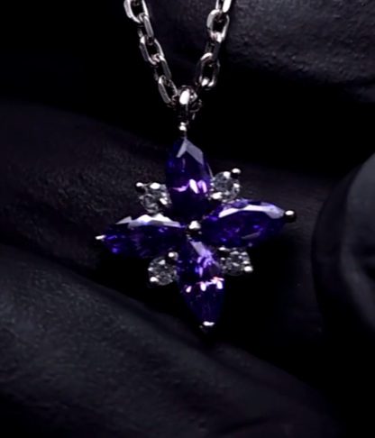 Purple Flower necklace