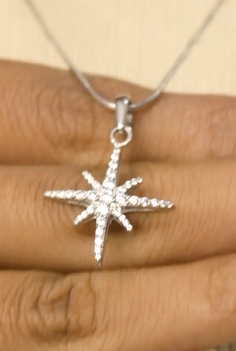 Snowflake diamond pendant