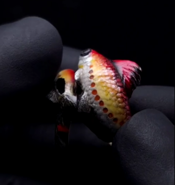 Antique Color Plated Fish Ring