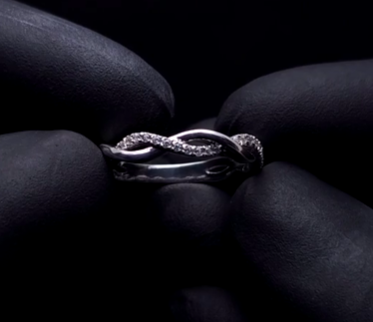 Infinity Diamond Studded Promise Ring