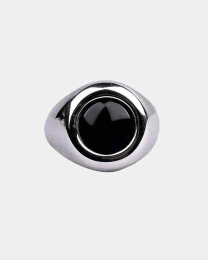 Round Black Onyx Ring