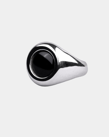 Round Black Onyx Ring