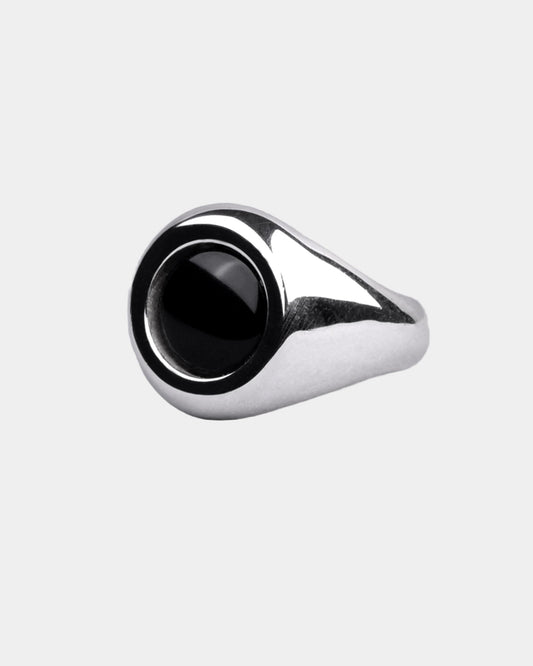 Round Black Onyx Ring