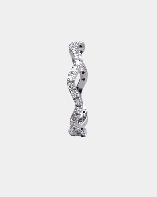 Wave Diamond Studded Ring